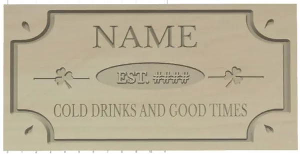 Custom Engraved Bar sign