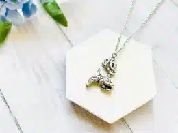 Silver Reindeer Necklace