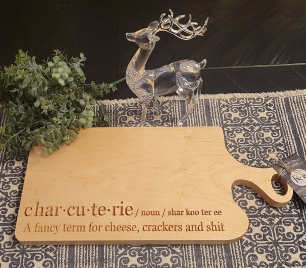 Custom Engraved Solid Maple Charcuterie Board