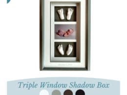 Triple Window Shadow Box (Frame & Mats)